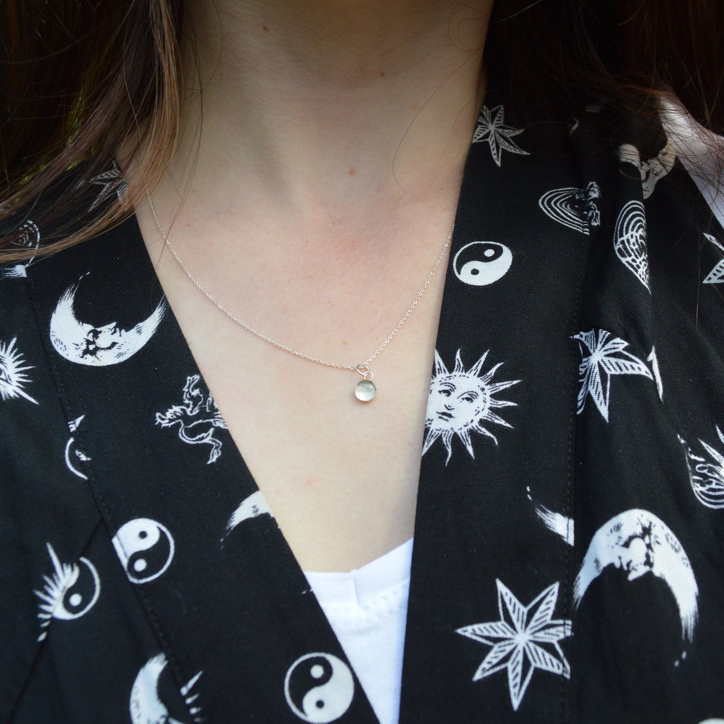 Tiny Moondust Necklace 925. Sterling Silver