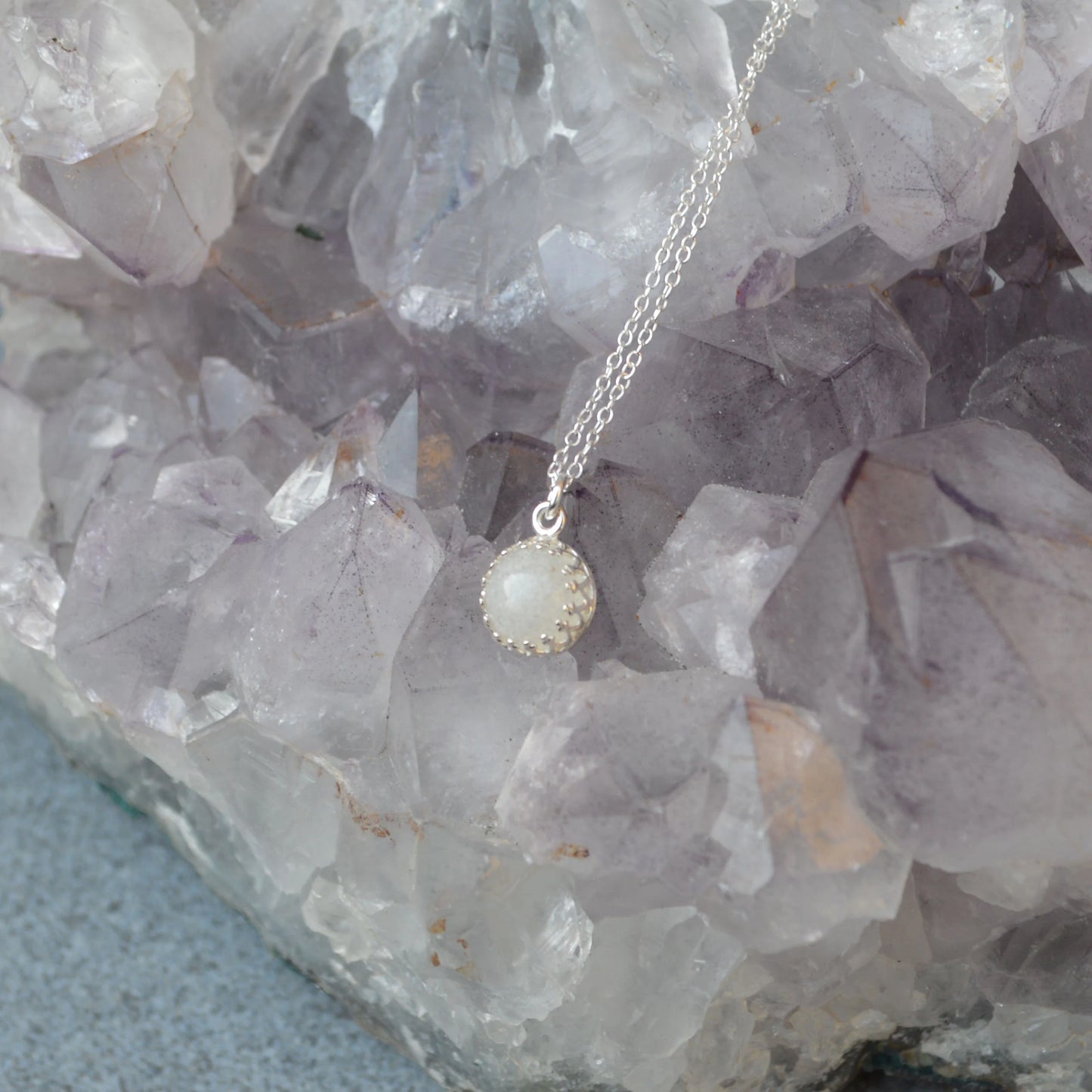 Small Moondust Princess Necklace 925. Sterling Silver