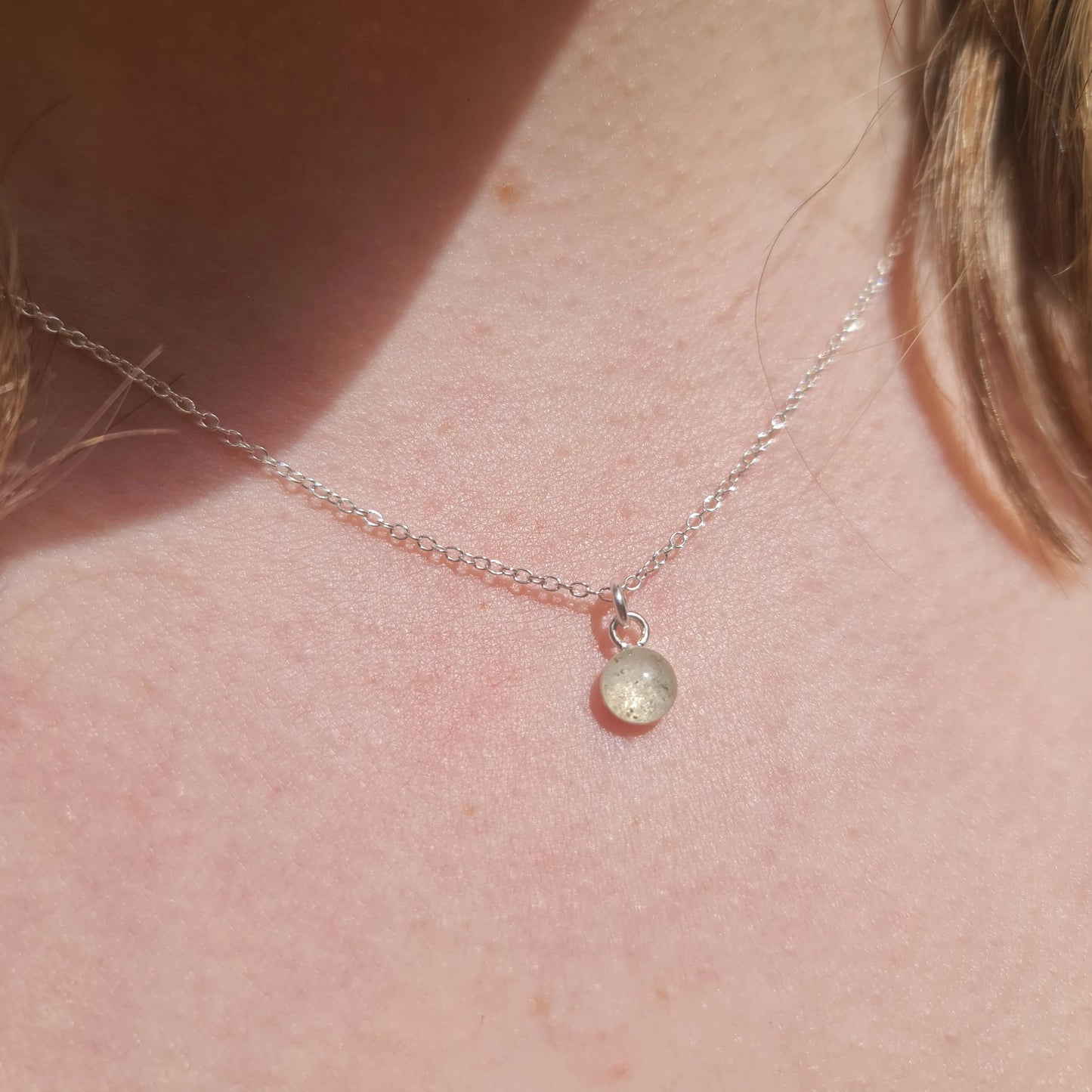 Tiny Moondust Necklace 925. Sterling Silver