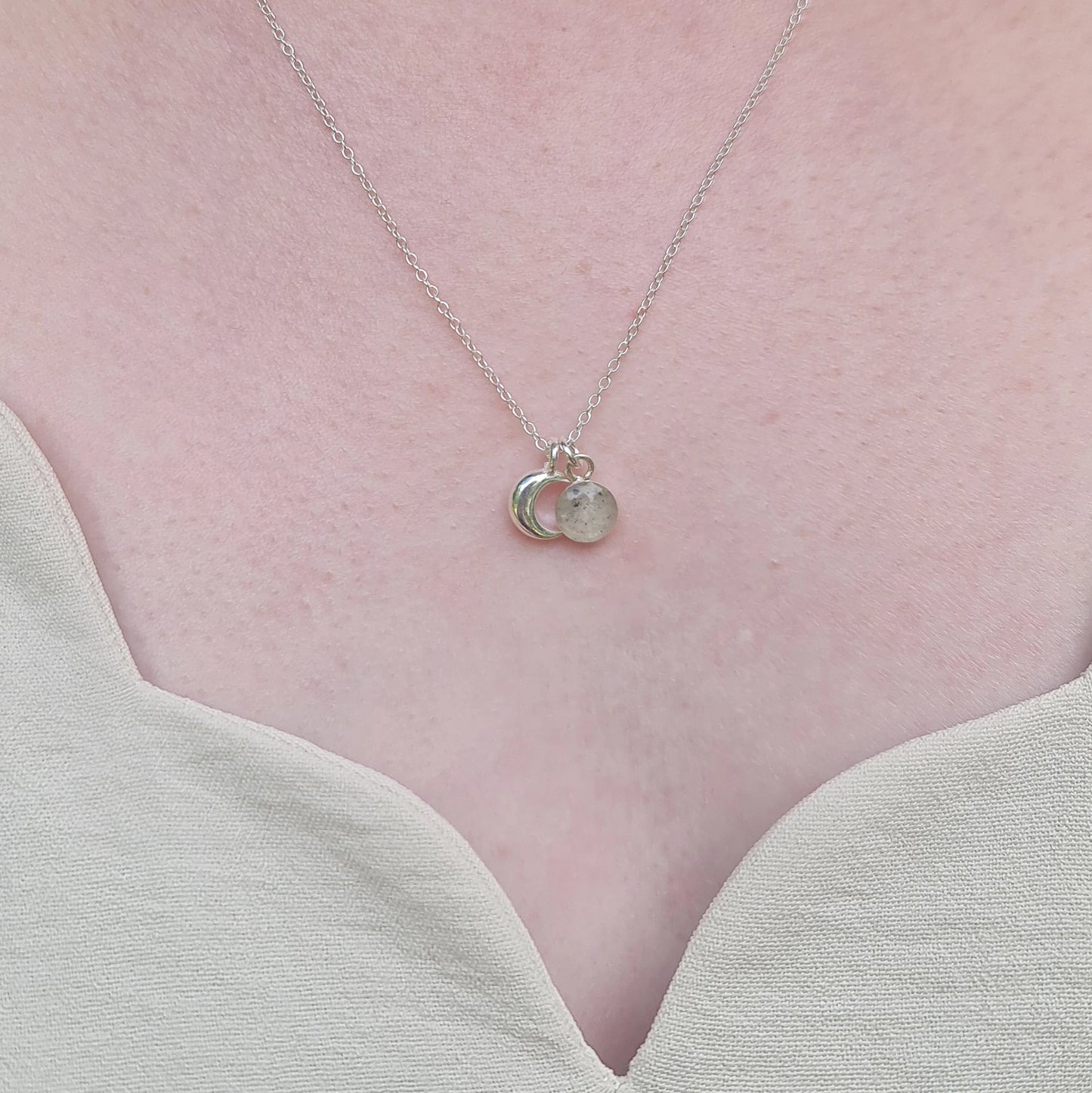 Teeny Moondust Necklace 925. Sterling Silver
