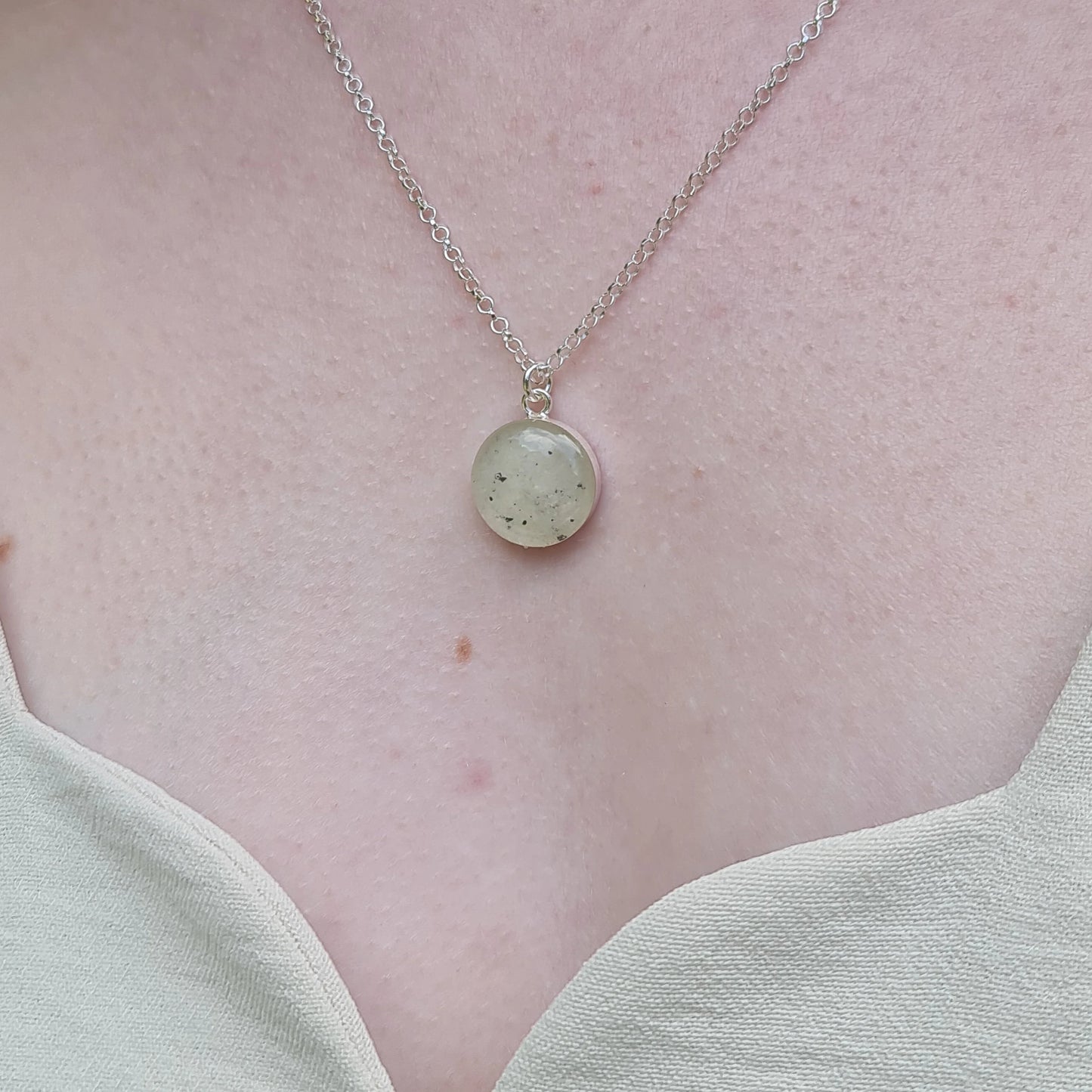 Large Moondust Necklace 925. Sterling Silver