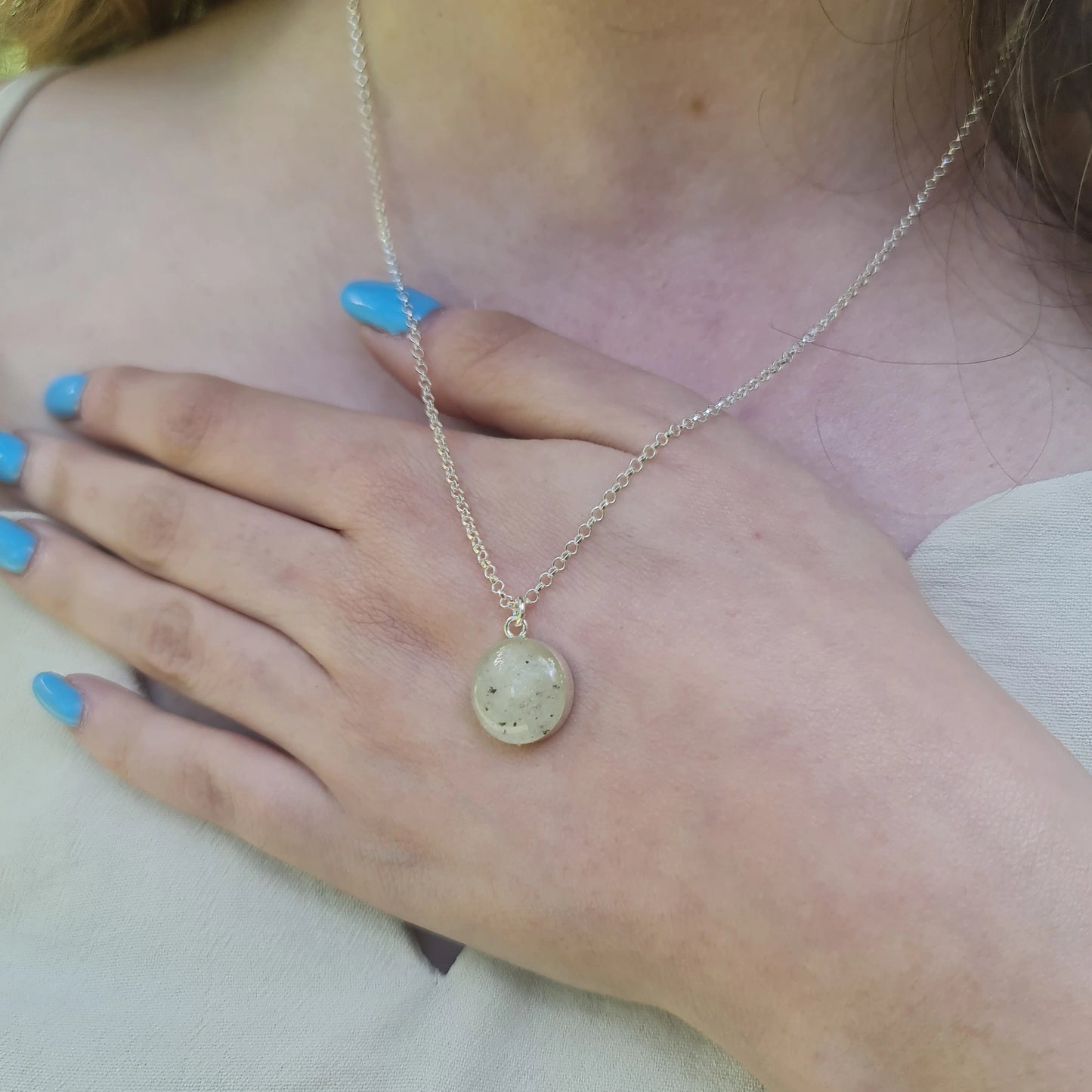 Large Moondust Necklace 925. Sterling Silver