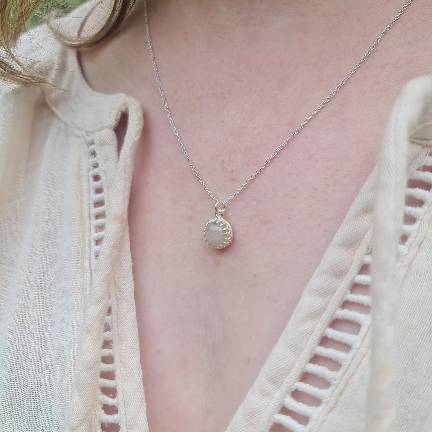 Small Moondust Princess Necklace 925. Sterling Silver