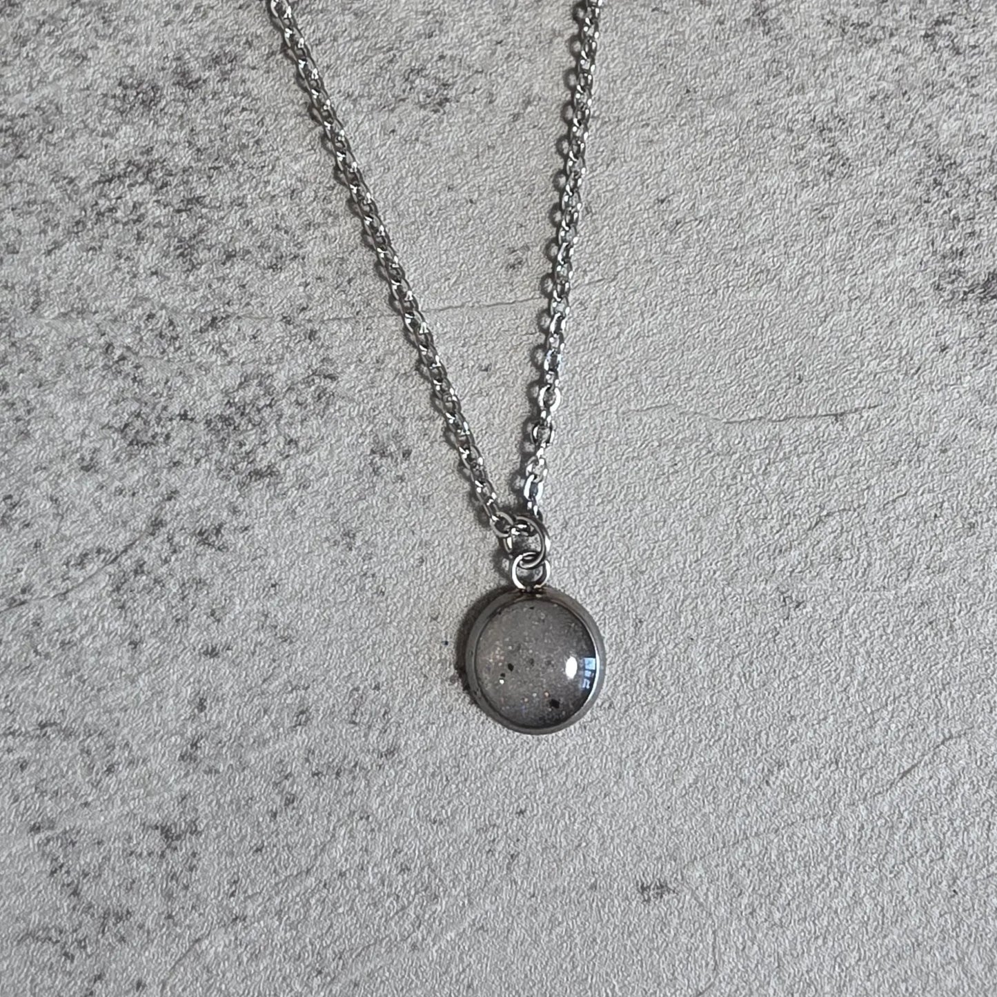 Small Rose Moon Moondust Necklace Hypoallergenic