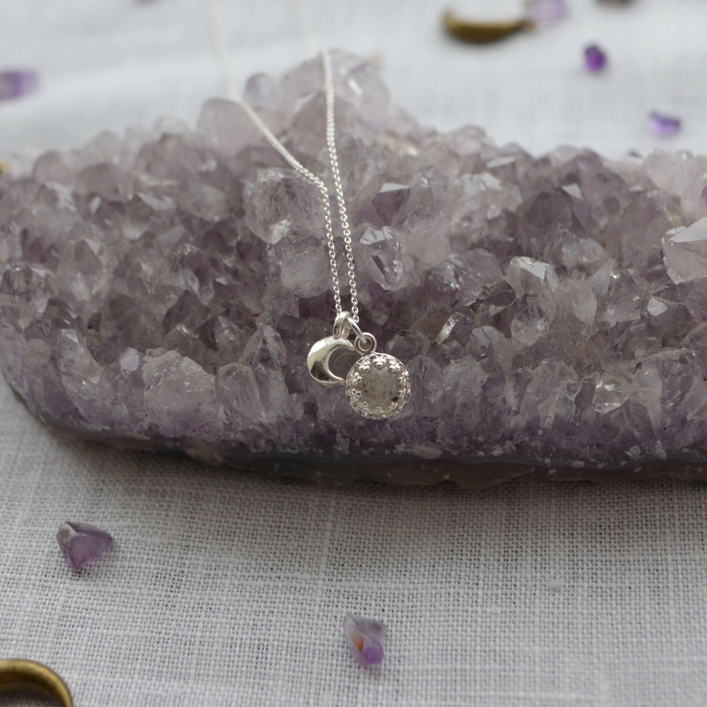 Teeny Moondust Princess Necklace 925. Sterling Silver