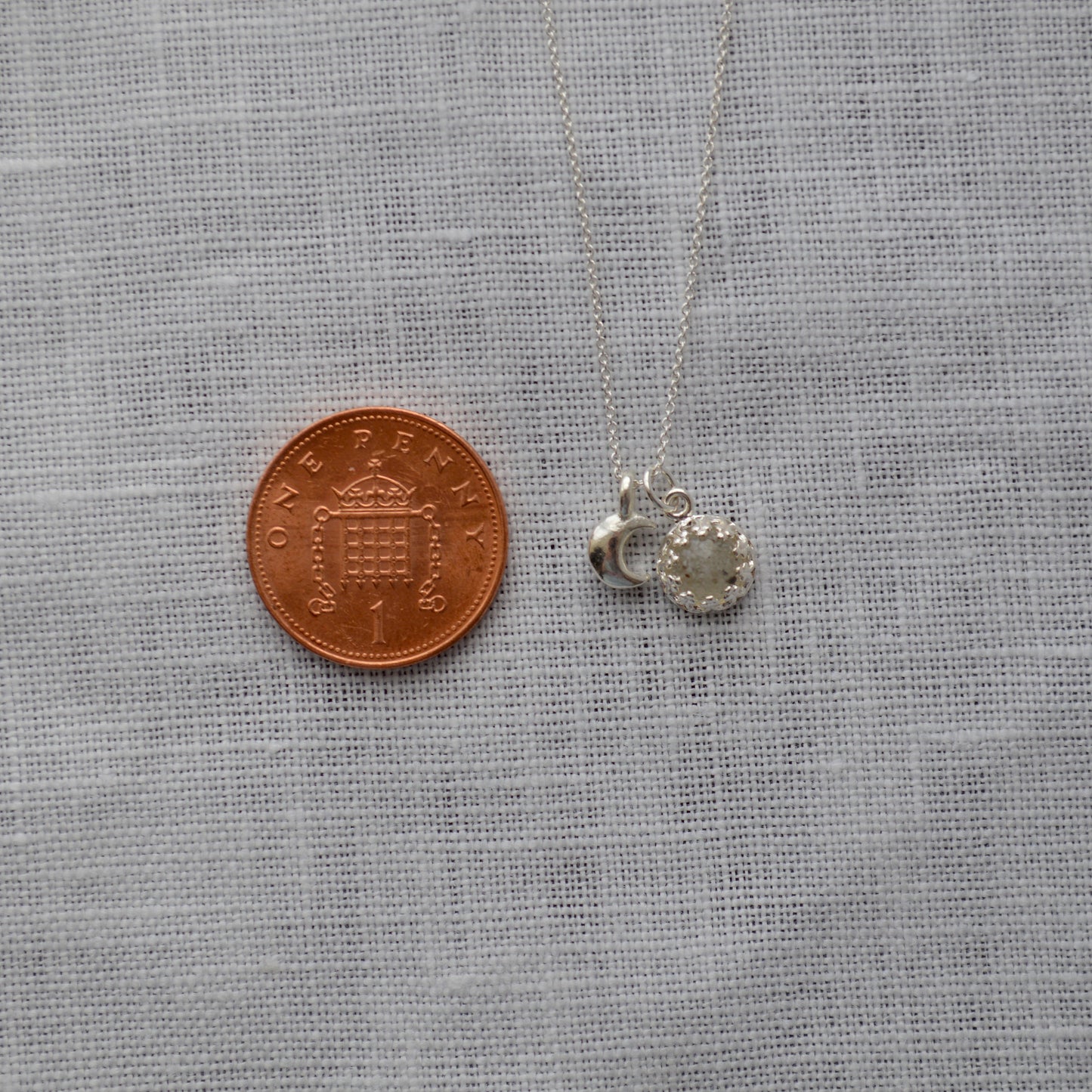 Teeny Moondust Princess Necklace 925. Sterling Silver