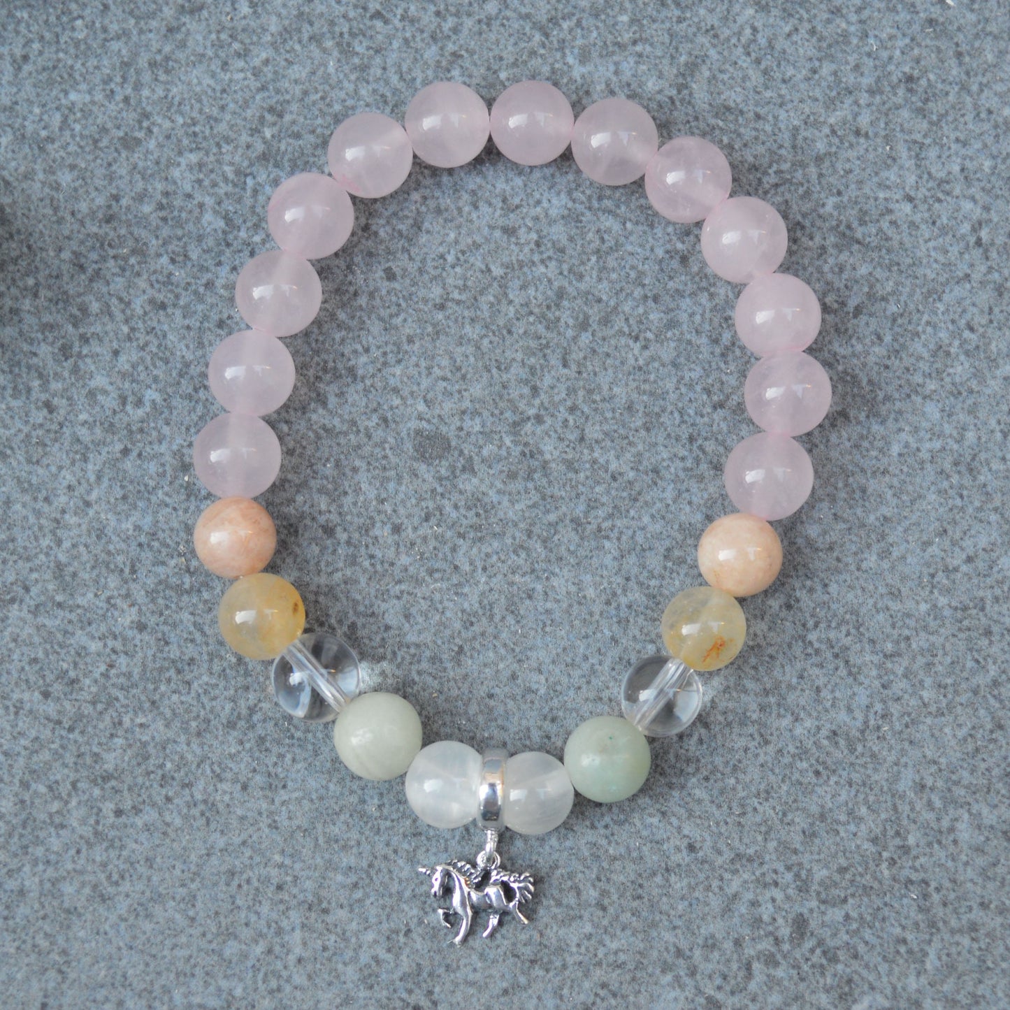 Friendship Bracelet- Crystal Healing Bracelet- Custom Bracelet- Sterling Silver Charm