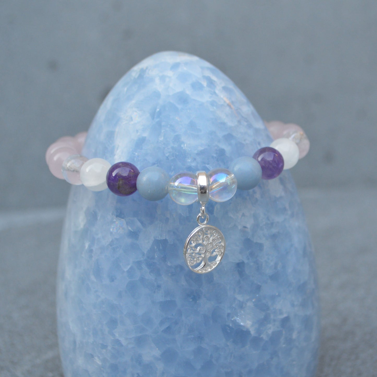 Motherly Love Bracelet- Crystal Healing Bracelet- Custom Bracelet- Sterling Silver Charm