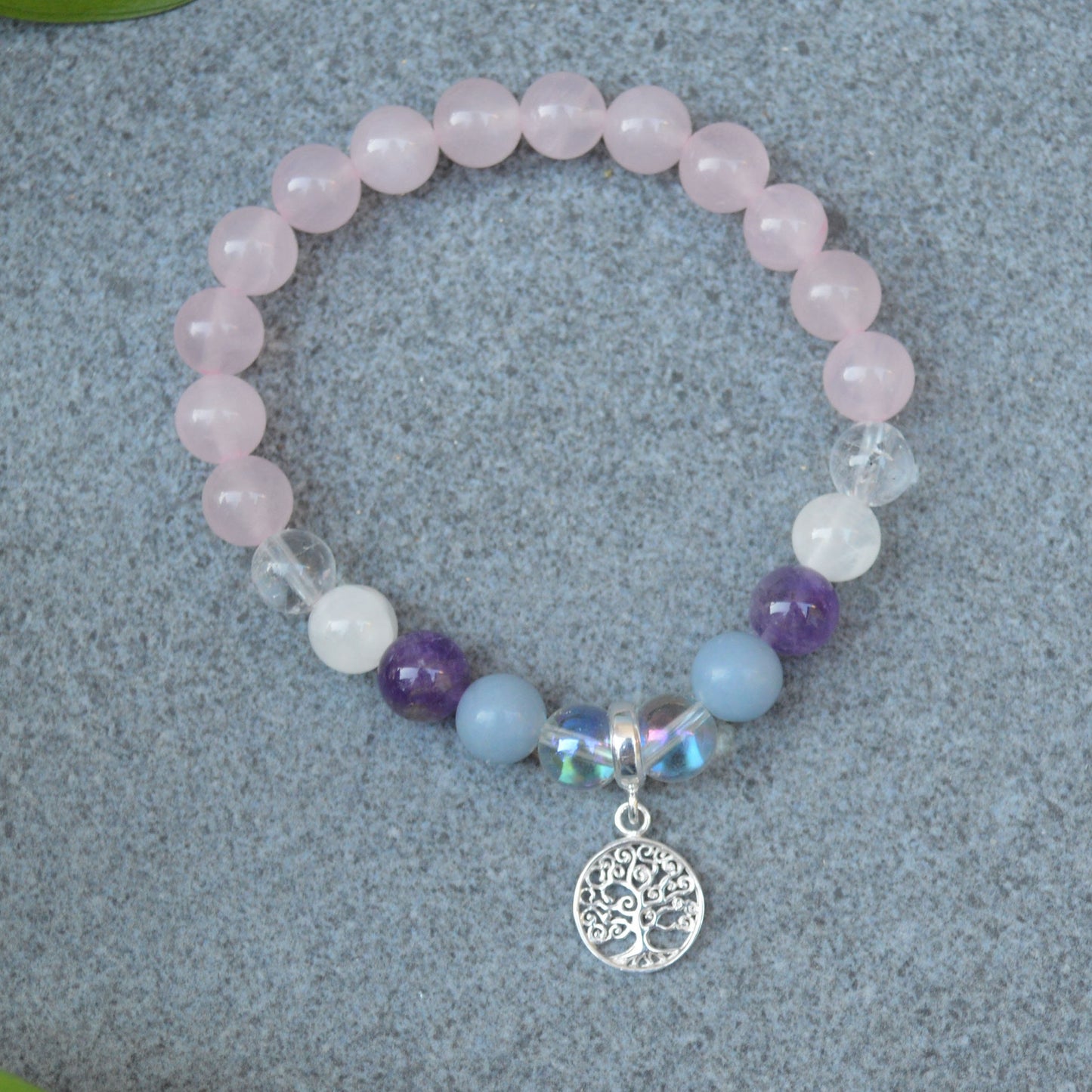Motherly Love Bracelet- Crystal Healing Bracelet- Custom Bracelet- Sterling Silver Charm