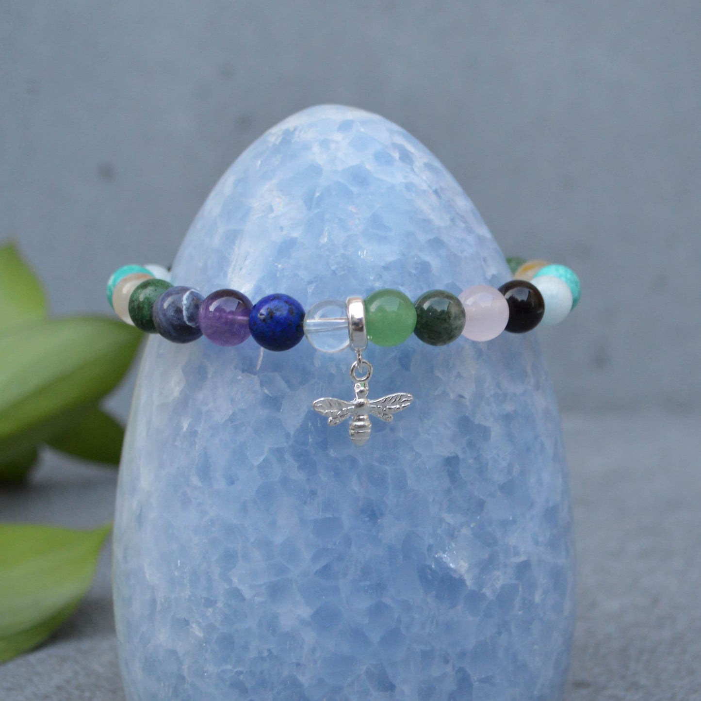 Boost Immunity Support Crystal Healing Bracelet with Sterling Silver Charm