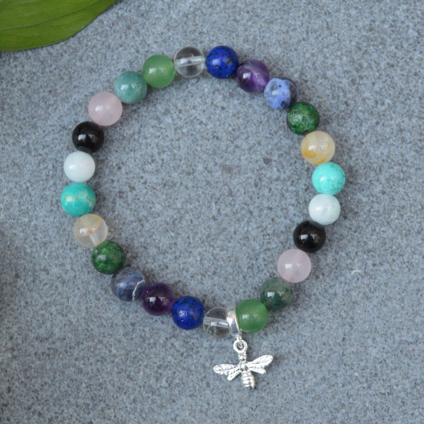 Boost Immunity Support Crystal Healing Bracelet with Sterling Silver Charm