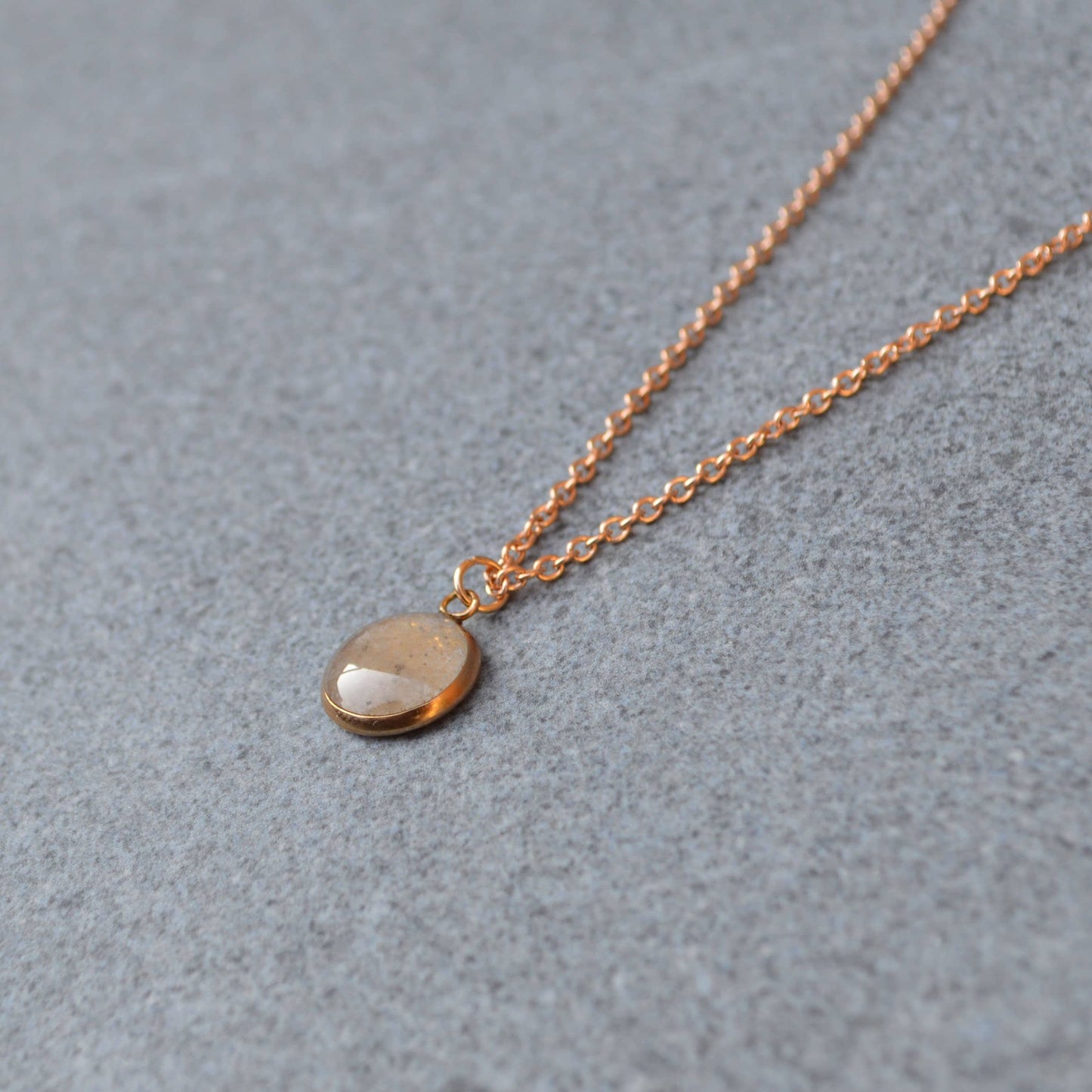 Small Moondust Necklace Rose Gold Hypoallergenic