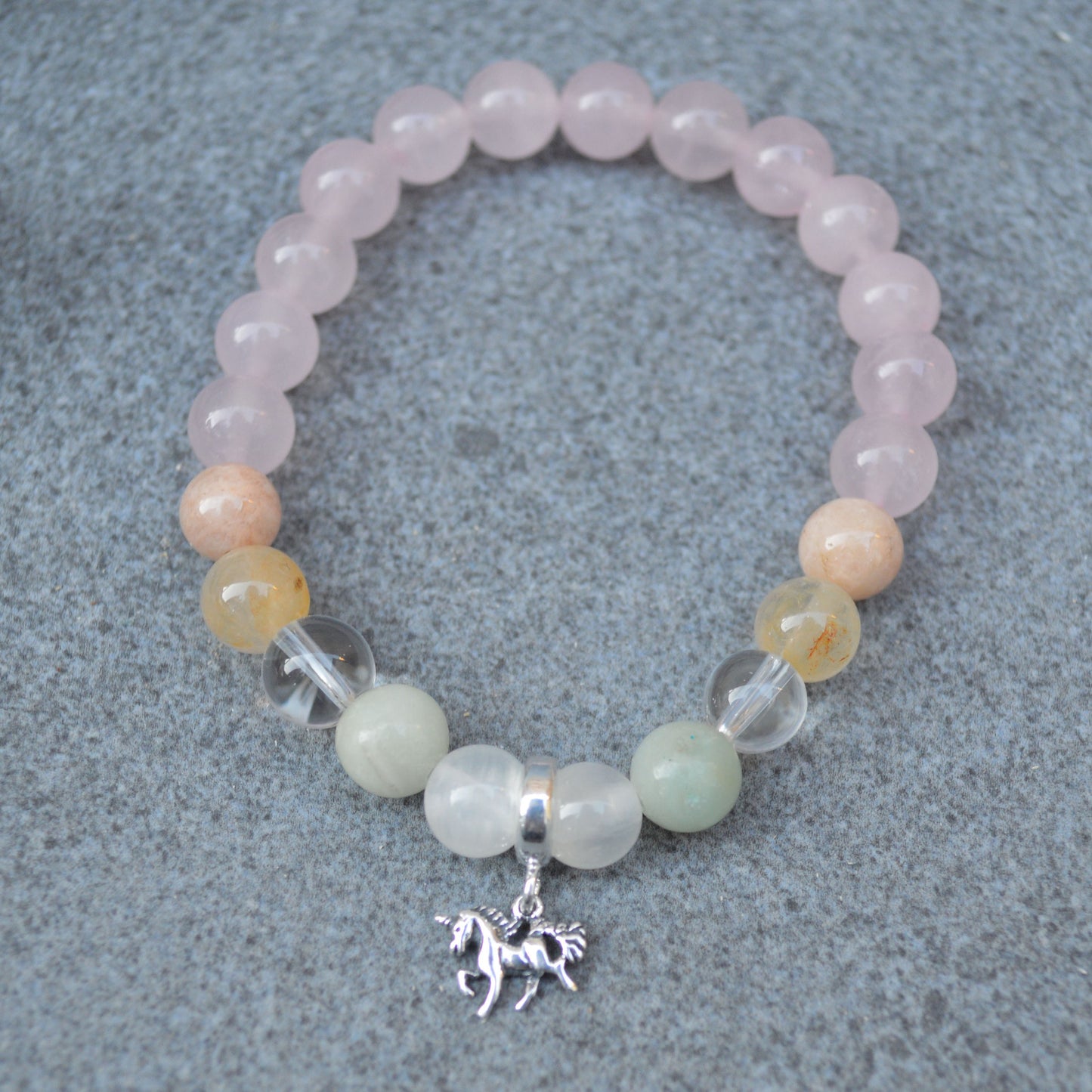 Friendship Bracelet- Crystal Healing Bracelet- Custom Bracelet- Sterling Silver Charm