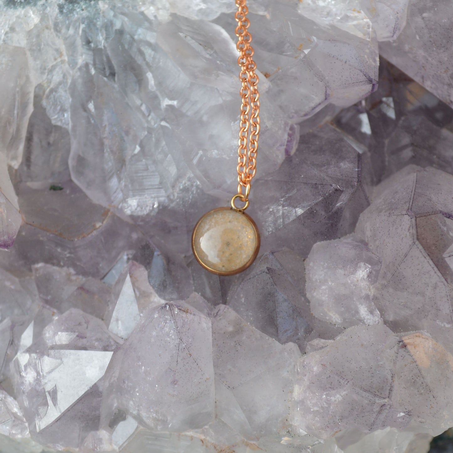 Small Moondust Necklace Rose Gold Hypoallergenic