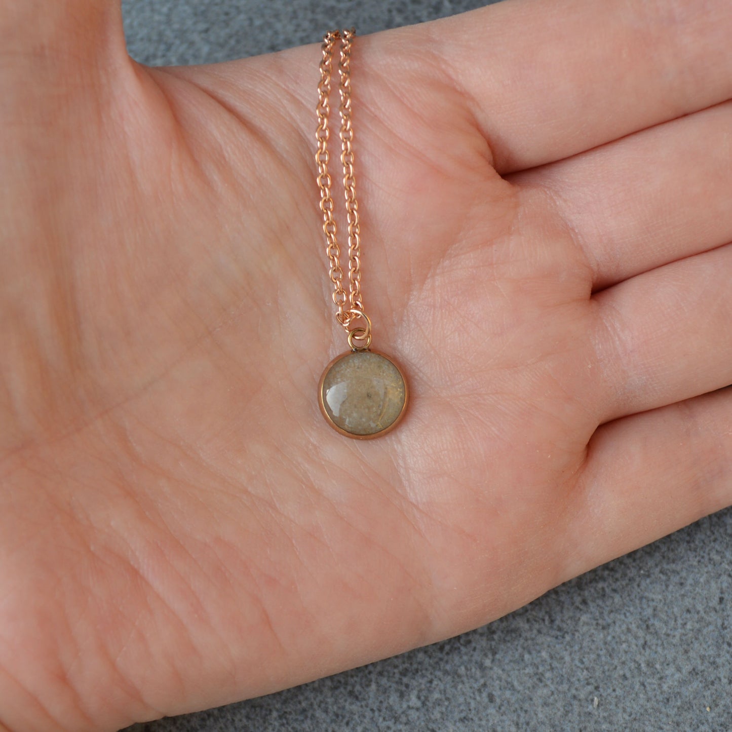 Small Moondust Necklace Rose Gold Hypoallergenic