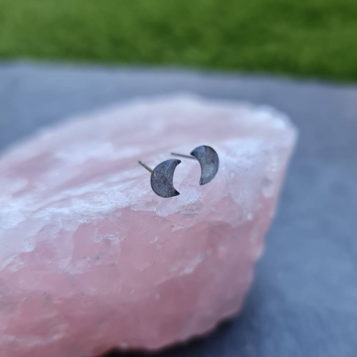 Crescent Moon Dust Hypoallergenic Stainless Earrings