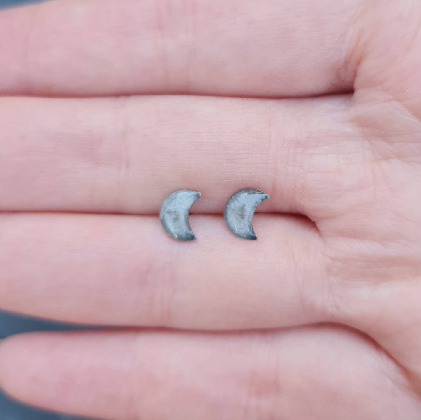 Crescent Moon Dust Hypoallergenic Stainless Earrings