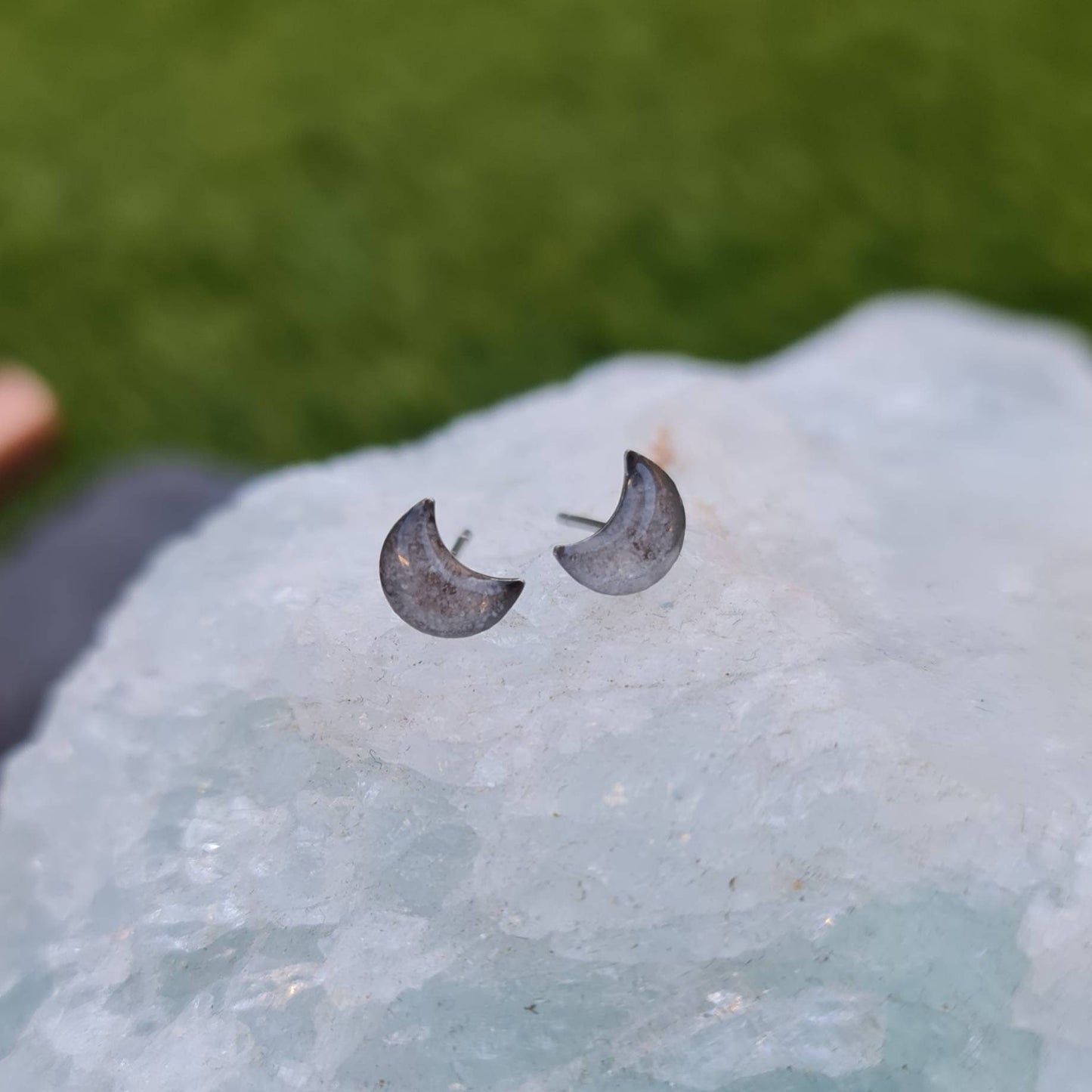 Crescent Moon Dust Hypoallergenic Stainless Earrings