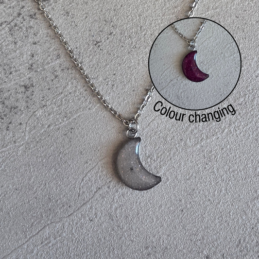 Crescent Moon Rose Moon Moondust Necklace Hypoallergenic