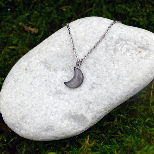 Crescent Moon Moondust Necklace Hypoallergenic