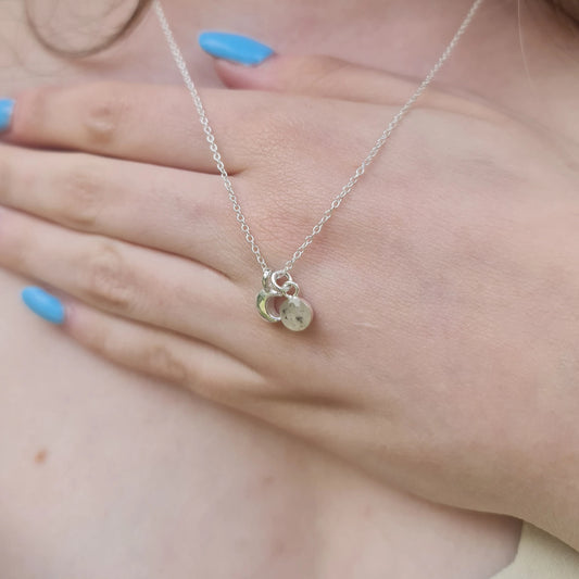 Tiny Moondust Necklace 925. Sterling Silver