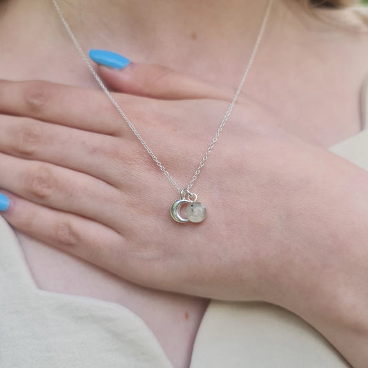 Teeny Moondust Necklace 925. Sterling Silver