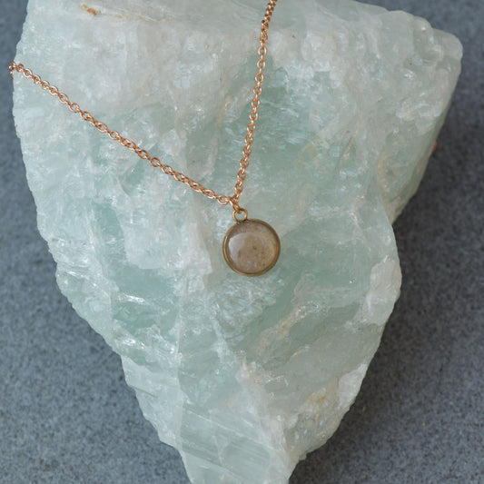 Small Moondust Necklace Rose Gold Hypoallergenic