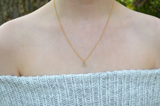 Tiny Moondust Necklace Gold