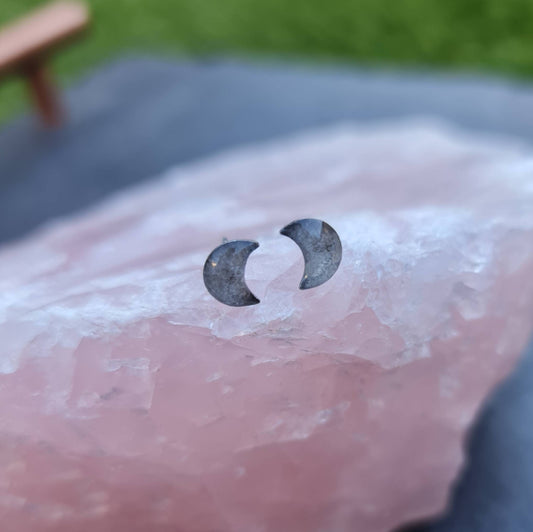 Crescent Moon Dust Hypoallergenic Stainless Earrings